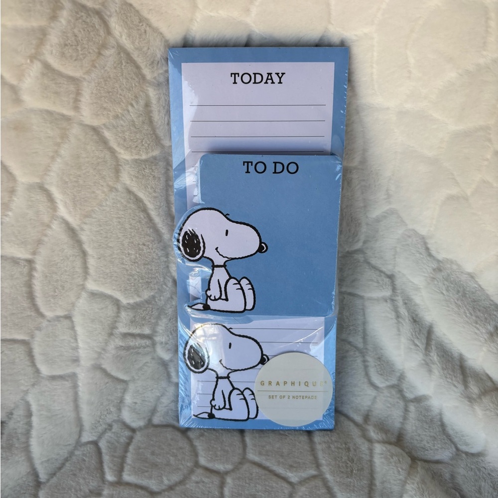 Snoopy Peanuts To Do Notepad Set